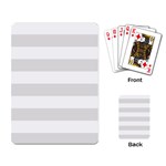 Horizontal Stripes - White and Platinum Gray Playing Cards Single Design