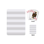 Horizontal Stripes - White and Platinum Gray Playing Cards (Mini)