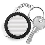 Horizontal Stripes - White and Platinum Gray Measuring Tape