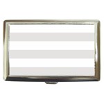Horizontal Stripes - White and Platinum Gray Cigarette Money Case