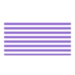 Horizontal Stripes - White and Dark Pastel Purple Satin Wrap