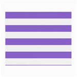 Horizontal Stripes - White and Dark Pastel Purple Small Glasses Cloth