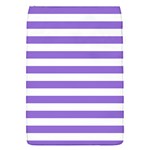 Horizontal Stripes - White and Dark Pastel Purple Removable Flap Cover (S)
