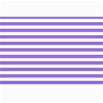Horizontal Stripes - White and Dark Pastel Purple Collage 12  x 18 