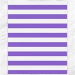 Horizontal Stripes - White and Dark Pastel Purple Canvas 11  x 14 