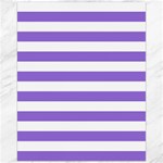 Horizontal Stripes - White and Dark Pastel Purple Canvas 16  x 20 