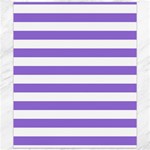 Horizontal Stripes - White and Dark Pastel Purple Canvas 20  x 24 