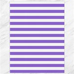 Horizontal Stripes - White and Dark Pastel Purple Canvas 36  x 48 