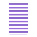 Horizontal Stripes - White and Dark Pastel Purple Memory Card Reader (Rectangular)