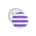 Horizontal Stripes - White and Dark Pastel Purple 1.75  Button
