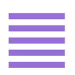 Horizontal Stripes - White and Dark Pastel Purple Greeting Card 4.5  x 6 