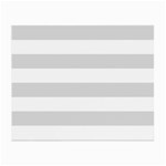 Horizontal Stripes - White and Gainsboro Gray Small Glasses Cloth