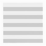 Horizontal Stripes - White and Gainsboro Gray Medium Glasses Cloth