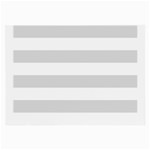Horizontal Stripes - White and Gainsboro Gray Large Glasses Cloth (2 Sides)