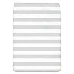 Horizontal Stripes - White and Gainsboro Gray Removable Flap Cover (S)