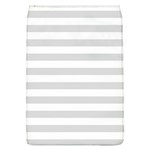 Horizontal Stripes - White and Gainsboro Gray Removable Flap Cover (L)