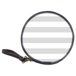 Horizontal Stripes - White and Gainsboro Gray Classic 20-CD Wallet