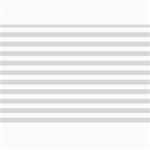 Horizontal Stripes - White and Gainsboro Gray Collage 12  x 18 