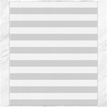 Horizontal Stripes - White and Gainsboro Gray Canvas 8  x 10 