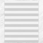 Horizontal Stripes - White and Gainsboro Gray Canvas 11  x 14 
