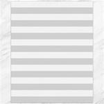 Horizontal Stripes - White and Gainsboro Gray Canvas 16  x 20 