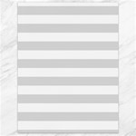Horizontal Stripes - White and Gainsboro Gray Canvas 18  x 24 