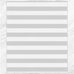 Horizontal Stripes - White and Gainsboro Gray Canvas 20  x 24 