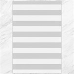 Horizontal Stripes - White and Gainsboro Gray Canvas 20  x 30 