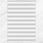 Horizontal Stripes - White and Gainsboro Gray Canvas 24  x 36 