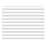 Horizontal Stripes - White and Gainsboro Gray Double Sided Flano Blanket (Large)