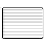 Horizontal Stripes - White and Gainsboro Gray Fleece Blanket (Small) (One Side)