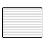 Horizontal Stripes - White and Gainsboro Gray Double Sided Fleece Blanket (Small) (Two Sides)
