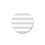Horizontal Stripes - White and Gainsboro Gray Golf Ball Marker