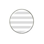 Horizontal Stripes - White and Gainsboro Gray Hat Clip Ball Marker