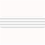 Horizontal Stripes - White and Gainsboro Gray Medium Bar Mat
