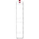Horizontal Stripes - White and Gainsboro Gray Large Book Mark