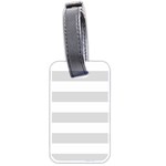 Horizontal Stripes - White and Gainsboro Gray Luggage Tag (Two Sides)