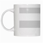 Horizontal Stripes - White and Gainsboro Gray White Mug