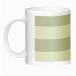 Horizontal Stripes - White and Gainsboro Gray Night Luminous Mug