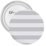 Horizontal Stripes - White and Gainsboro Gray 3  Button