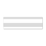 Horizontal Stripes - White and Gainsboro Gray Sticker Bumper (100 pack)