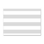 Horizontal Stripes - White and Gainsboro Gray Sticker A4 (10 pack)