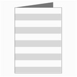 Horizontal Stripes - White and Gainsboro Gray Greeting Card