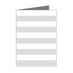 Horizontal Stripes - White and Gainsboro Gray Mini Greeting Card