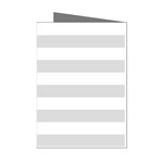 Horizontal Stripes - White and Gainsboro Gray Mini Greeting Cards (Pkg of 8)