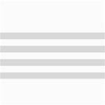 Horizontal Stripes - White and Gainsboro Gray 4  x 8  Photo Cards