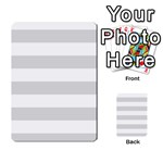 Horizontal Stripes - White and Gainsboro Gray Multi-purpose Cards (Rectangle)