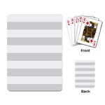 Horizontal Stripes - White and Gainsboro Gray Playing Cards Single Design