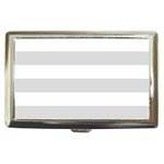 Horizontal Stripes - White and Gainsboro Gray Cigarette Money Case