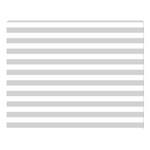 Horizontal Stripes - White and Light Gray Double Sided Flano Blanket (Large)